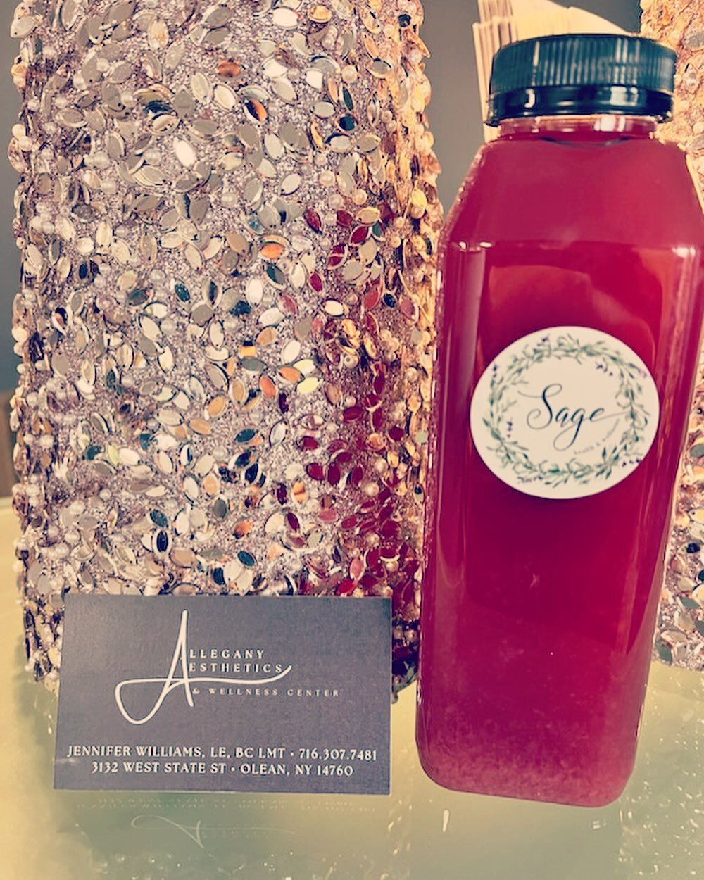 🌳Getting your sage fix just got easier! Check out our beautifully stocked cooler @alleganyaestheticsnwellnessctr🙌This week we are celebrating the pomegranate! Try our Chickpea Fresenjan soup made with pomegranate molasses or try a pomegranate smoot